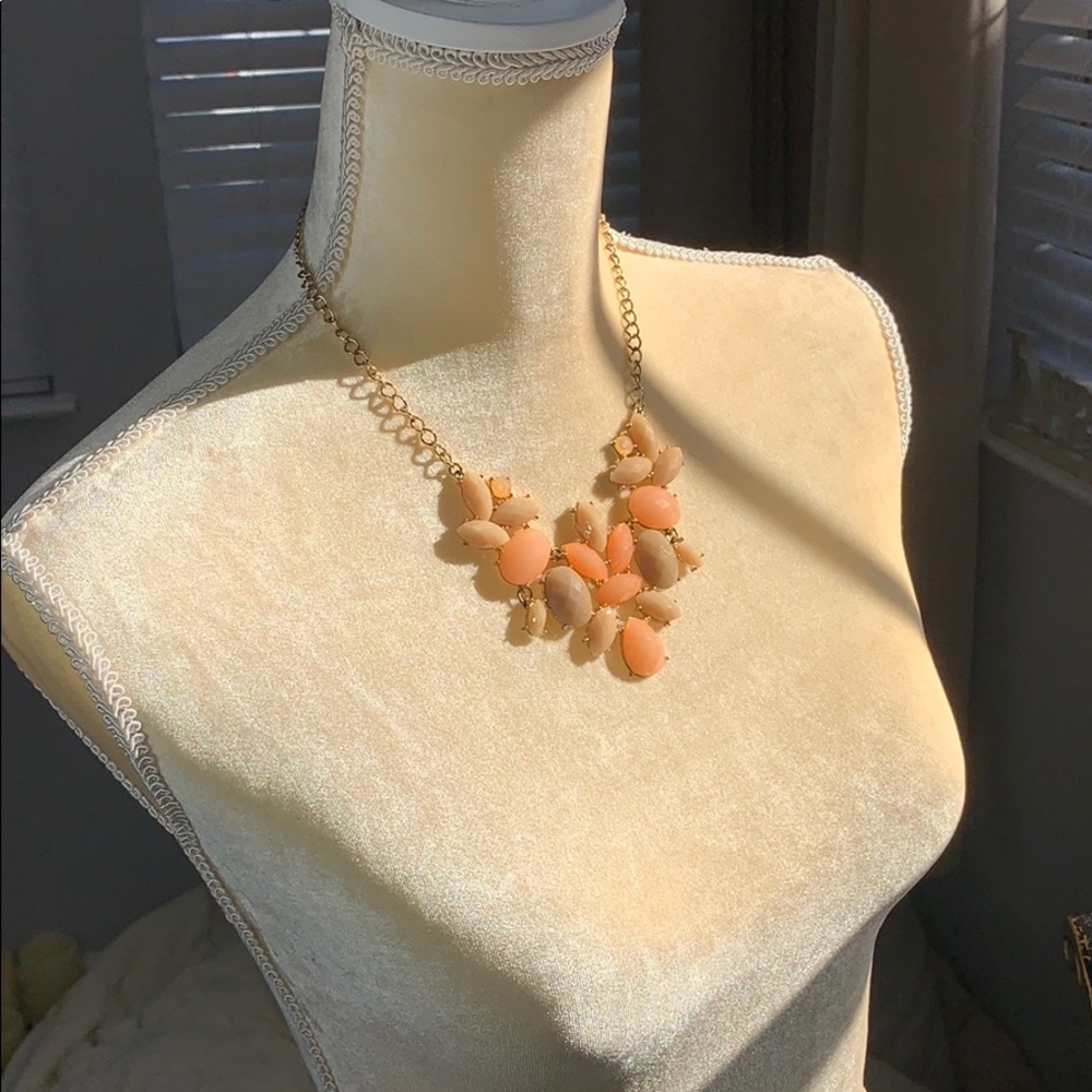 Tan & Peach Necklace! Perfect for summer!